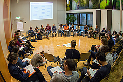 'Brainstorming session' during iDiv Annual Conference (photo: Stefan Bernhardt).