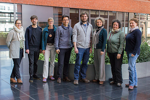 The workshop participants (from left): Anett Richter, Steffen Klotz, Andrea Sieber, Jörg Zabel, David Ziegler, Susanne Hecker, Didone Frigerio, Victoria Miczajka-Russmann (photo: Stefan Bernhardt).