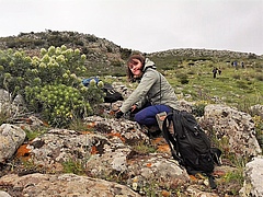 First author Dr Paola Barajas Barbosa during field research on Tenerife. (Picture: Paola Barajas Barbosa)