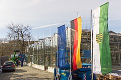 Das neue iDiv-Forschungsgewächshaus. Foto: Stefan Bernhardt, iDiv