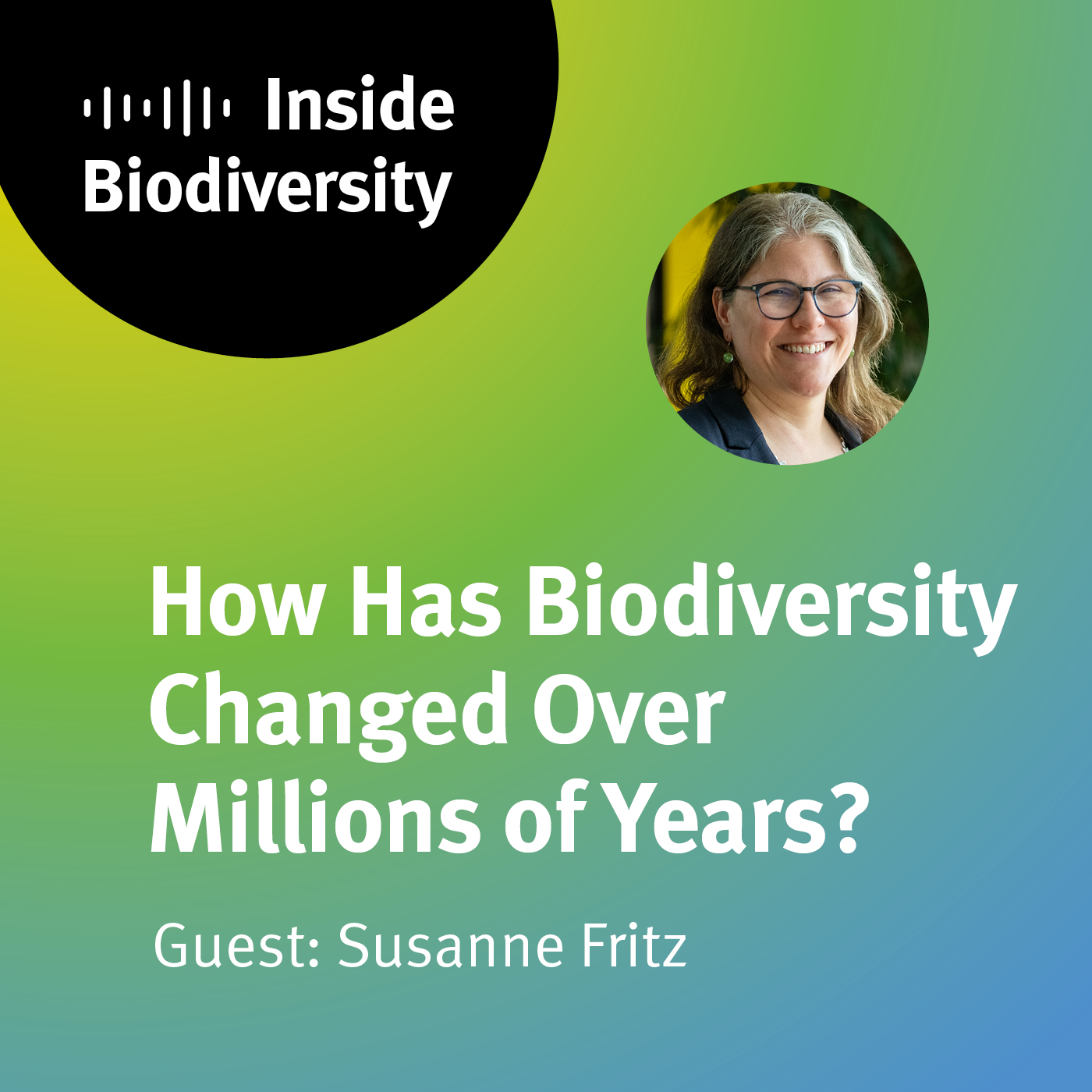 idiv-Cover of the iDiv podcast episode 5 How Has Biodiversity Changed Over Millions of Years? with guest Susanne Fritz